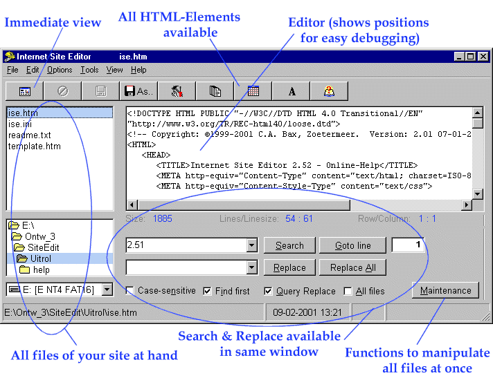 Internet Site Editor screenprint.